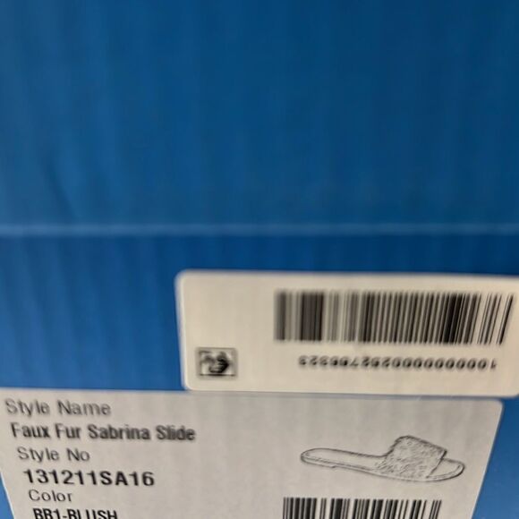 Jack Rogers Faux Fur Sabrina Slide Sandal Blush- Size 7- NIB - Picture 7 of 7